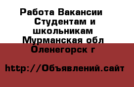 Работа Вакансии - Студентам и школьникам. Мурманская обл.,Оленегорск г.